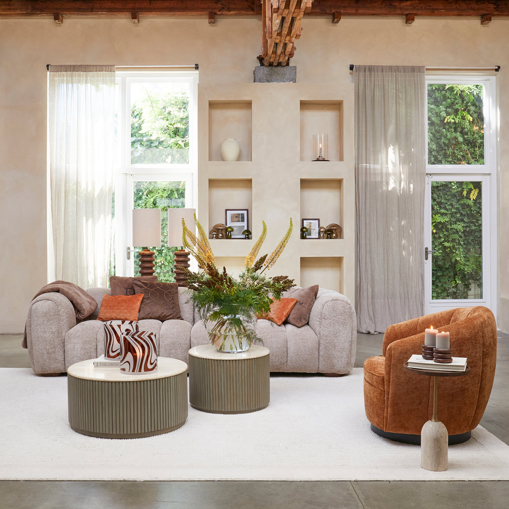 The Countess Swivel fauteuil Maroon Brown