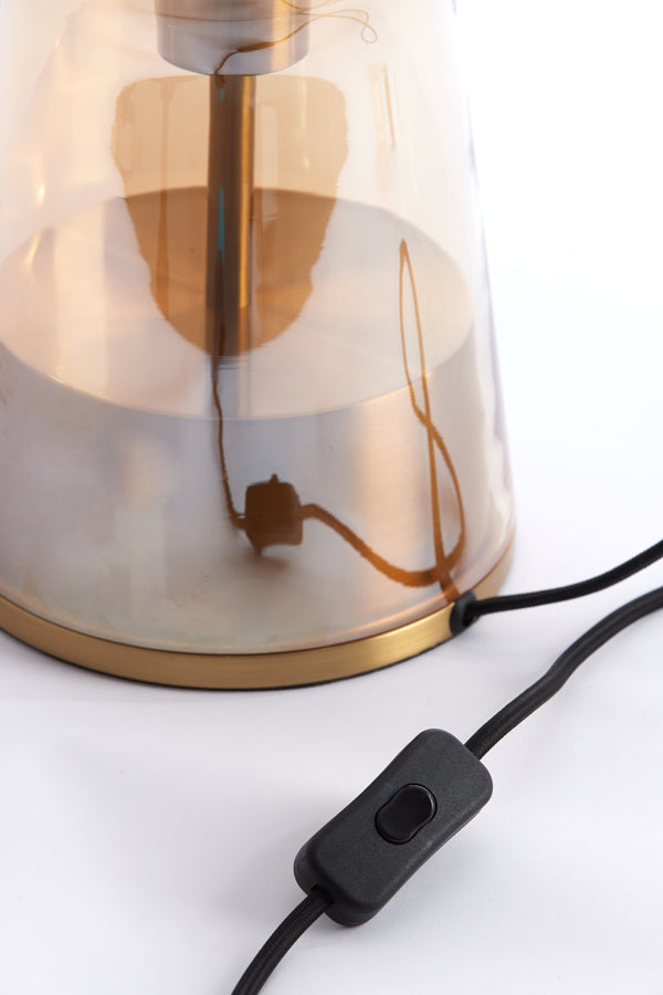 Tafellamp Tonga in Antiek Brons 14 cm