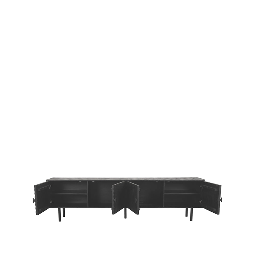 Tv-meubel Cotia - Zwart Mangohout