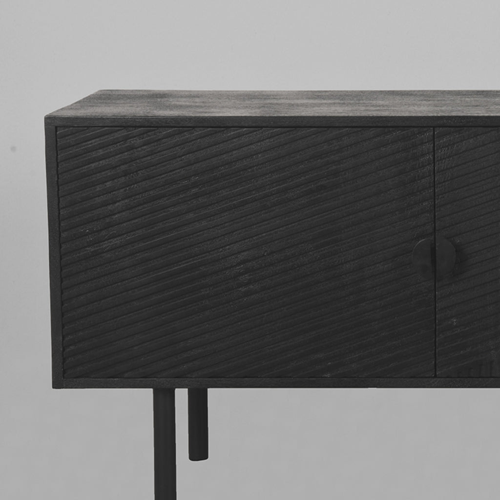 Tv-meubel Cotia - Zwart Mangohout