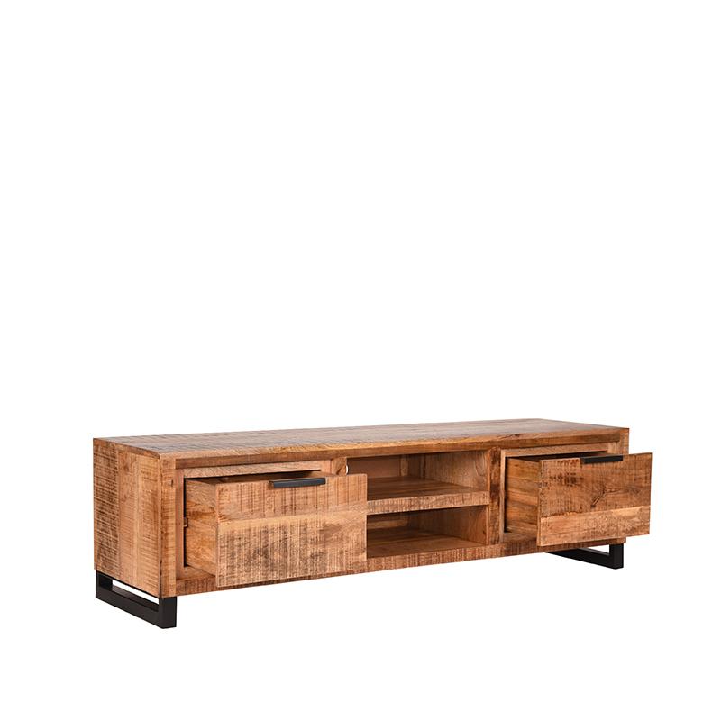 Tv-meubel Glasgow - Rough - Mangohout - 160 cm