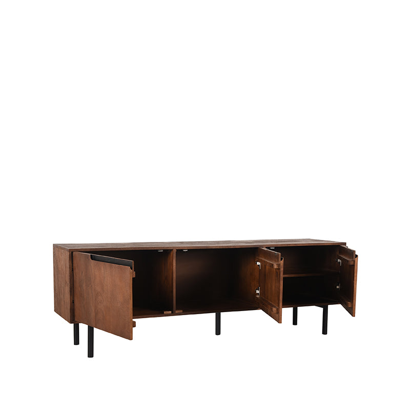 Tv-meubel Rio - Espresso - Mangohout - 180 cm