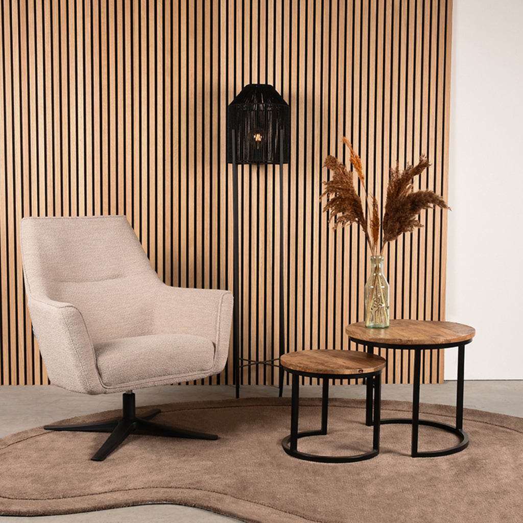 Mody - Taupe - Synthetisch - 160x230 cm