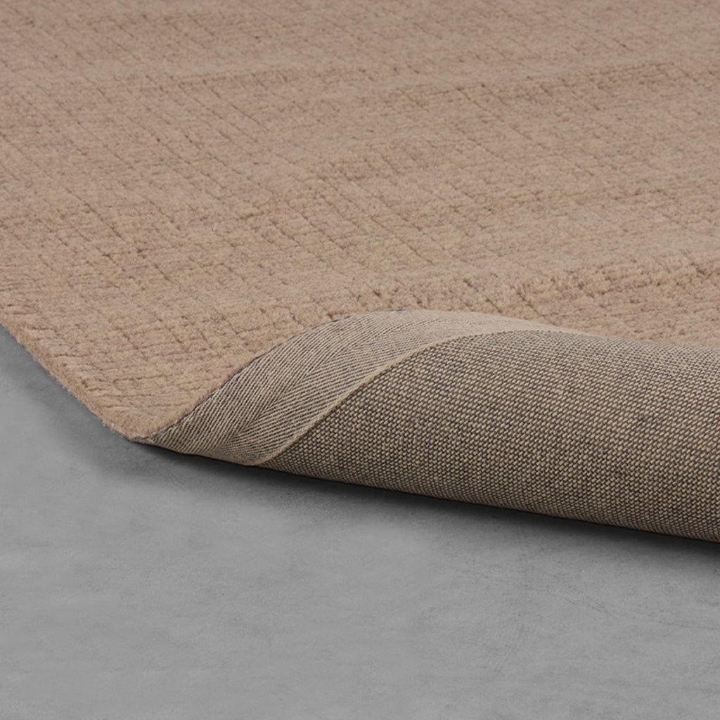 Wolly wollen vloerkleed- Taupe - 160x230 cm