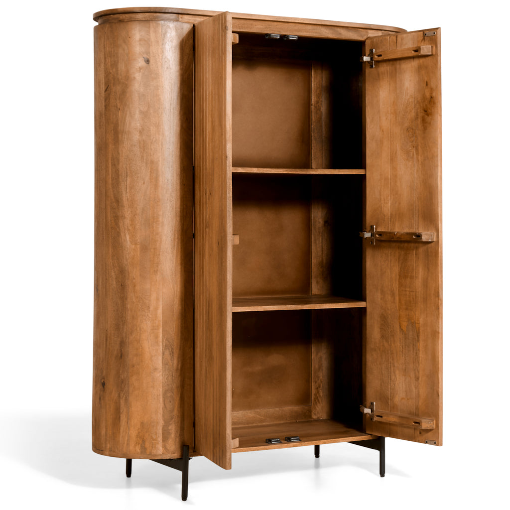 Wandkast licht bruin 115x40x151cm