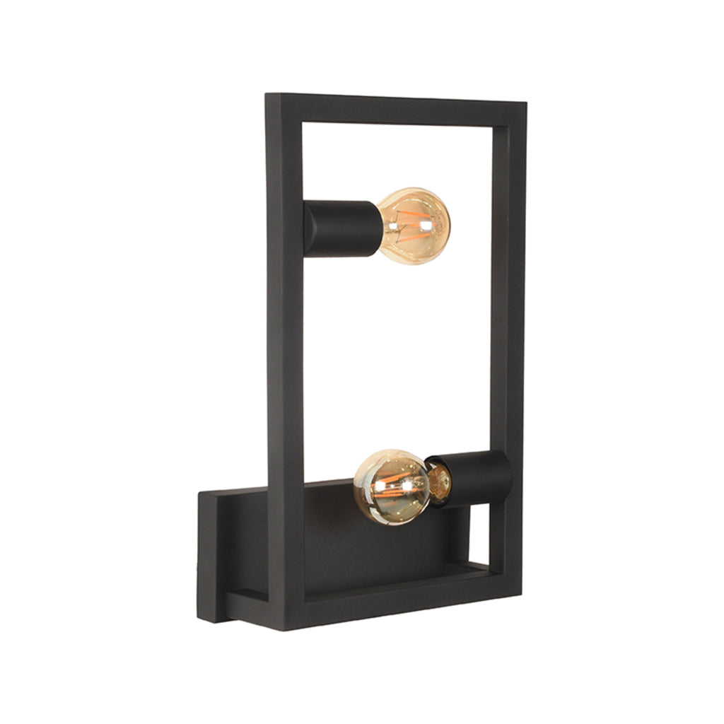 Wandlamp Quadrato - Zwart - Metaal