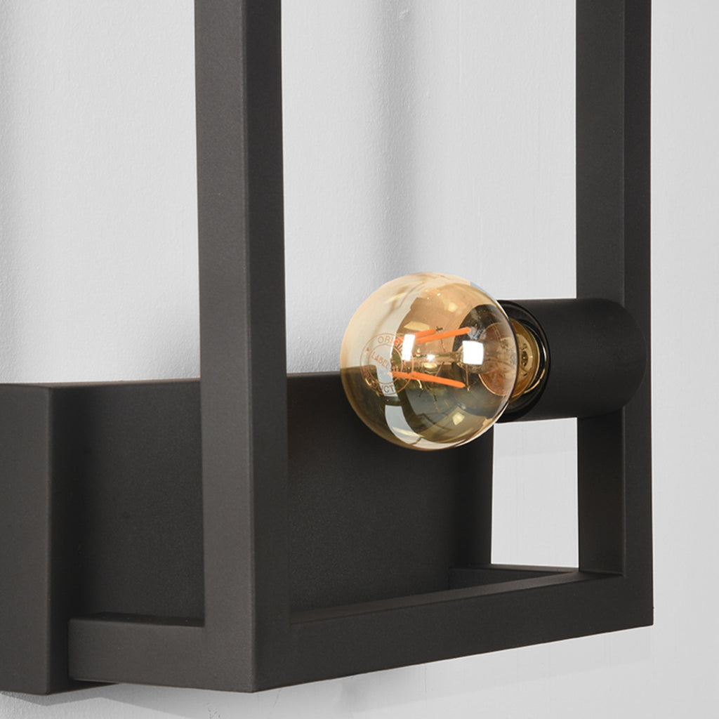 Wandlamp Quadrato - Zwart - Metaal